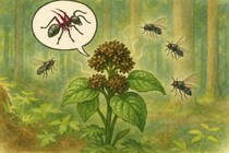 日本固有のタチガシワは”傷ついたアリ”の匂いでハエを誘う「擬態花」だった