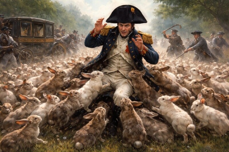 ナポレオンが「ウサギの大群」に襲撃され、敗北した事件