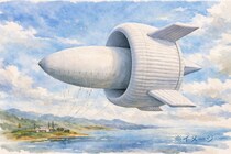 高度2000mに浮かぶ飛行船型の「空中風力発電」