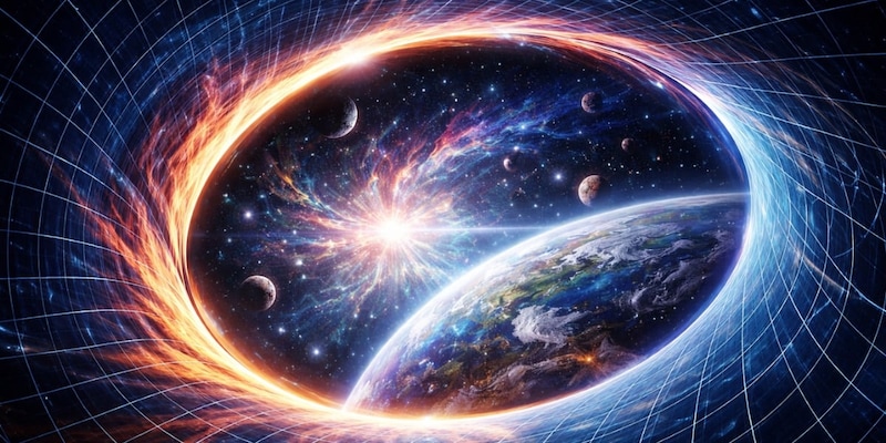 無数の別宇宙が、黒い点となって夜空にぶら下がっている