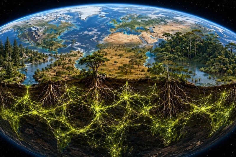 地中に張り巡らされた「菌糸ネットワーク」の世界地図を初めて作成