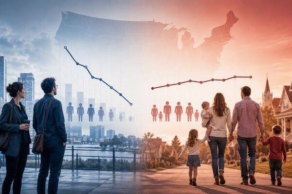 出生数の低下はリベラルに起きていて、保守派は維持している(米国調査)