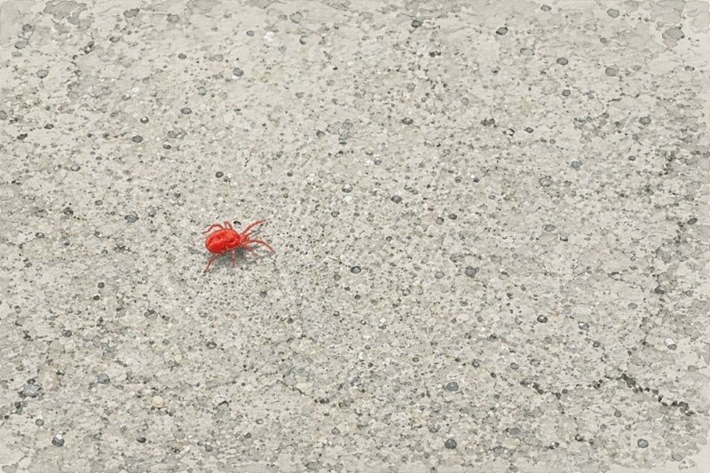 コンクリートでよく見かける赤い虫が「まっ赤な理由」を解説