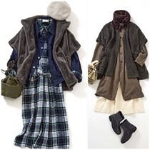 【50代のおしゃれ】　冬の寒暖差にもアウター級ジレが大活躍！ 人気スタイリストの重ね着コーデ