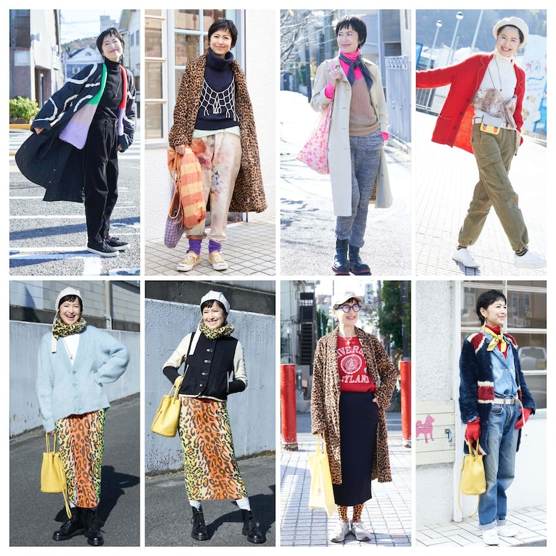 【１週間コーデ】レオパ柄や赤で華やぐ！ 大人のヴィンテージミックス８選～#015 Miho Aida 藍田美豊さん～