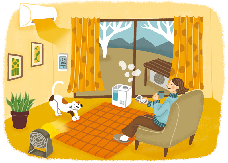 暖かさをキープできる室内環境の整え方　乾燥も撃退！ 加湿器は部屋のどこに置くのが正解？