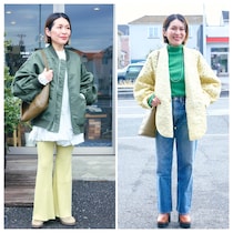 【１週間コーデ】春アウターで旬顔に！ 小柄さんのスタイルアップ「はおりもの」と「足元」の黄金ルール ～〈月曜・火曜〉#017 Fumiko Kawaguchi～