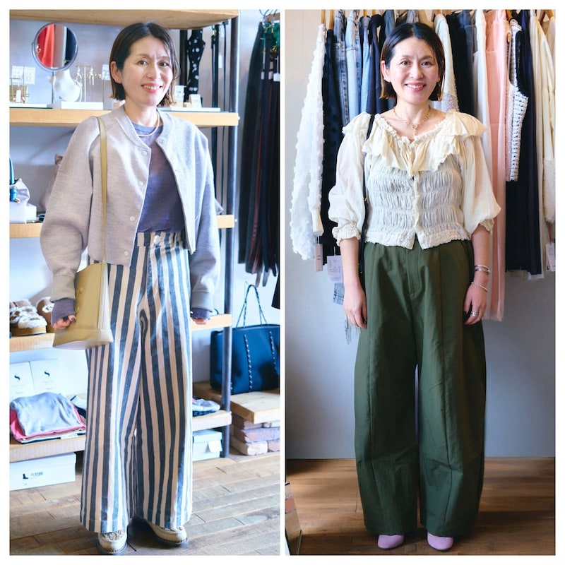 【１週間コーデ】ワイドパンツはショート丈トップス一択！スポーツミックスとフリルブラウスで春っぽく～〈土曜日・日曜日〉#017 Fumiko Kawaguchi～