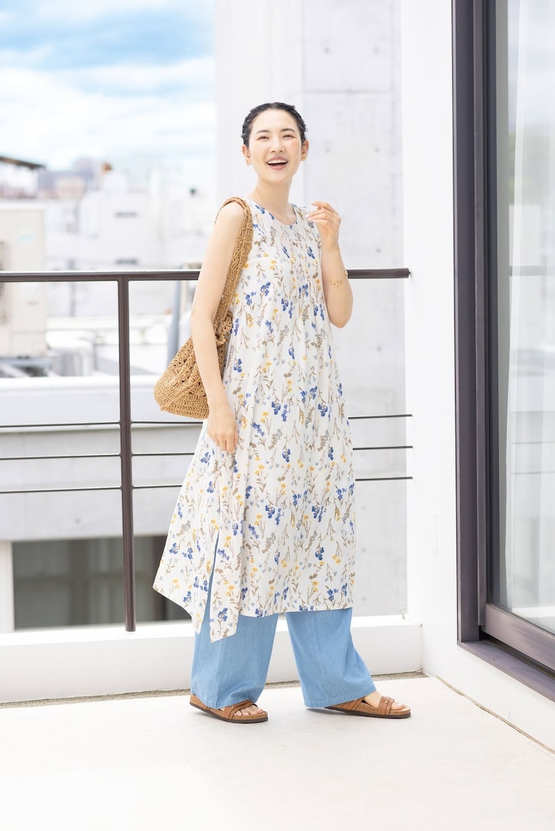 【しまむらhareiroで指名買い】はまじさんが着こなす 真夏を彩る大人の涼感機能服7選【50代ファッション】