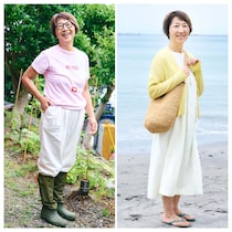 【１週間コーデ】［50代の夏休み］畑仕事のラクちんパンツ＆海の家の大人ワンピ～〈土曜日・日曜日〉#022 Emi Kirino～