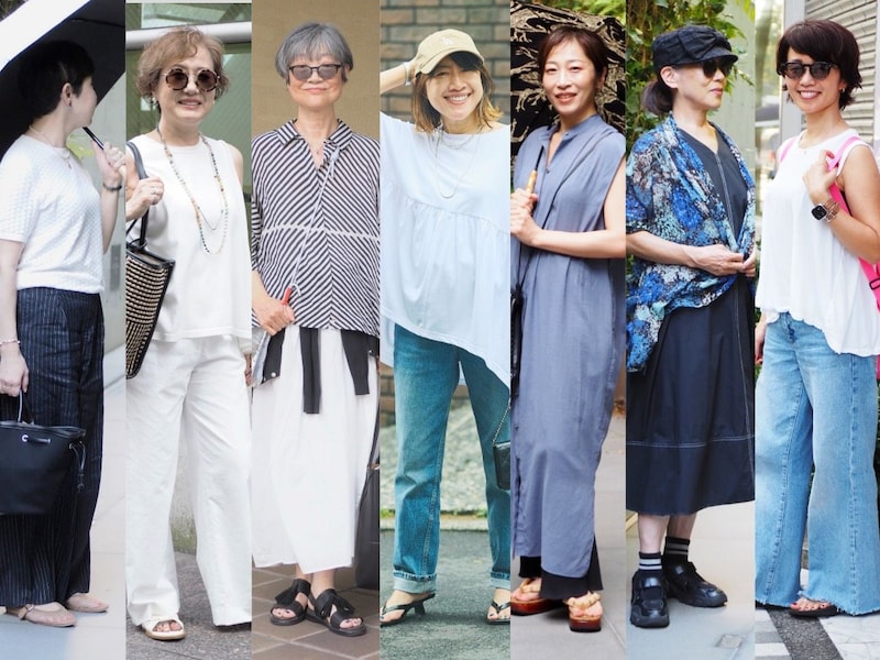 【1週間スナップ】50代の夏コーデ、何か物足りない? 小物であか抜けるテクニック7選(7月28日~8月2日)