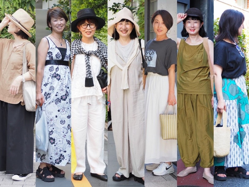 【1週間スナップ】50代の「暑くて服選びに困る……」を解決！ 軽やか素材の夏コーデ7選（8月3日～9日）