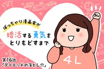 【婚活漫画】ぽっちゃり漫画家が婚活する勇気をとりもどすまで・第16話「ダイエットの落とし穴」