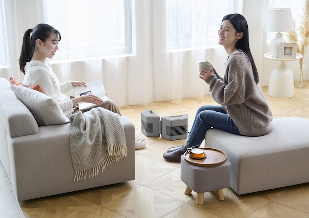 リビングやダイニングだけではなく、脱衣所や寝室での利用時にも、容易に持ち運ぶことができる