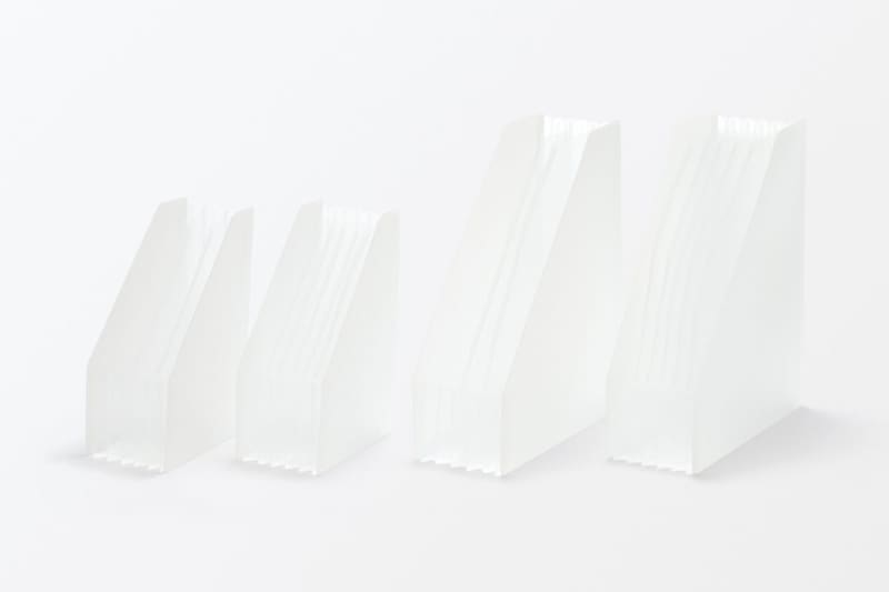 無印良品「ポリプロピレン スタンドじゃばらファイル」A5¥290~390、A4¥390~490