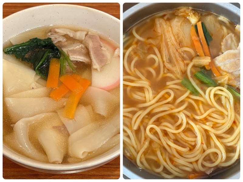 うどん・ラーメンそれぞれの個人的イチオシは、「ひもかわうどん」と「天理スタミナラーメン 監修 スタミナラーメン」