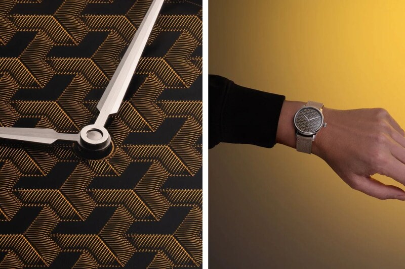 純金24Kの糸を織り込んだ太さわずか25㎛を使い、漆地の上に金細工が施されている