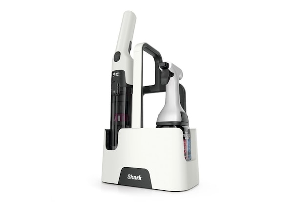 シャーク「シャーク ステインフォース コードレスシミ取りクリーナー」¥29,700/高さ452×幅79×奥行99㎜(クリーナー本体)/約1.1 ㎏(クリーナー本体)/運転時間約14.5分