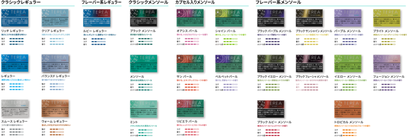 今回の「テリア クリア レギュラー」の発売に伴い、「テリア」製品のラインアップは全25銘柄となる