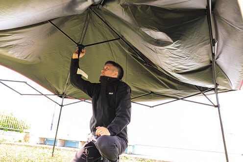 インスタントバイザーシェードIII/L DR　「設営方法は超簡単！」