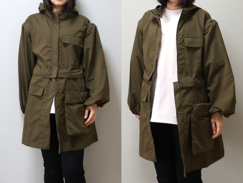 そのまま着ればこのようなアウターとして◎