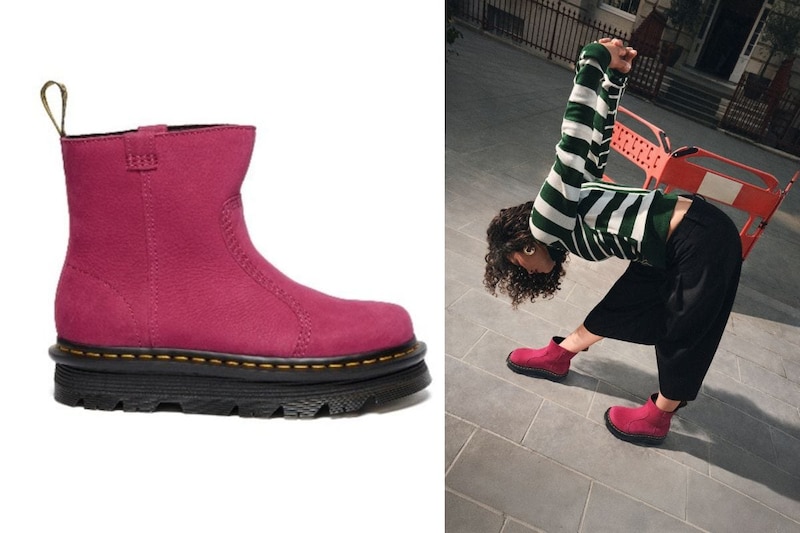 ドクターブーツ「ゼブザグ レースレスブーツ」¥31,900