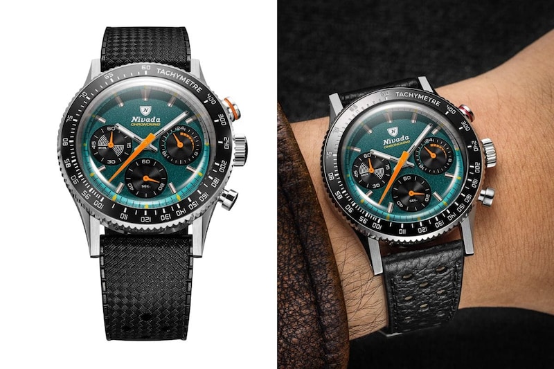 ニバダ・グレンヒェン「クロノキングレーシング(87051Q01)」¥111,000/クオーツ/38㎜径/10気圧防止