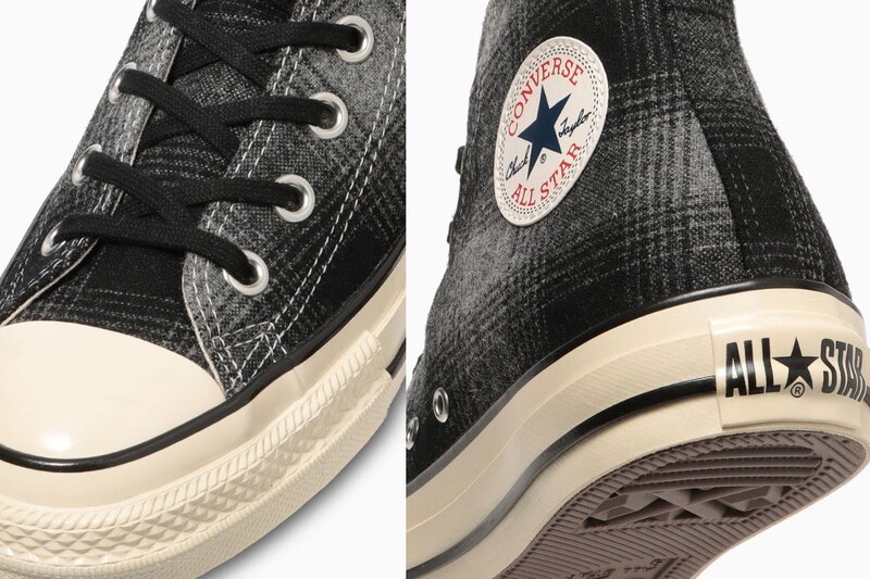 ペンドルトンを象徴するアイテムのひとつであるボードシャツをイメージし、オンブレチェックのオリジナルウールファブリックをアッパーに採用