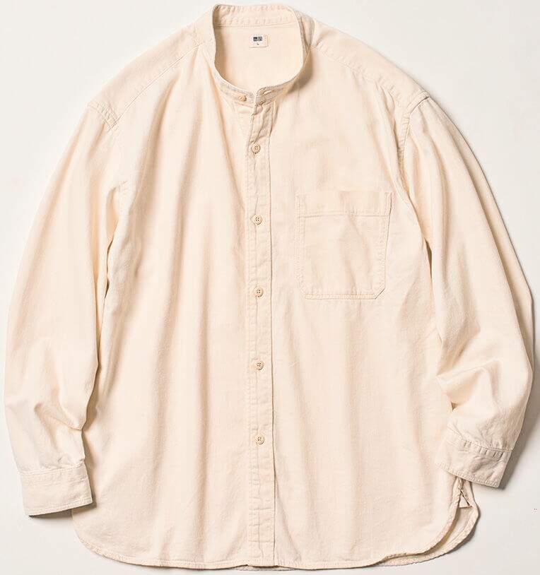 ユニクロ ウォッシュド長袖シャツ