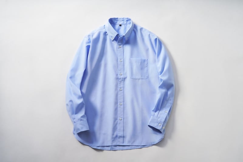 21700 汚れが落ちやすいボタンダウンシャツ サックス ￥1,500