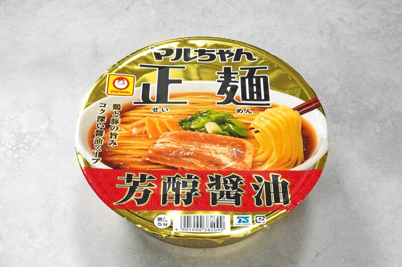 東洋水産 マルちゃん正麺 カップ 芳醇醤油 ¥278(税抜)