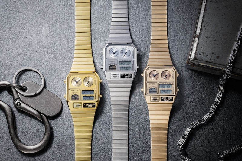 80年代の名作ウォッチがフルメタルで復活！シチズン「アナデジテンプ」限定モデルはユニセックスに輝く3色展開