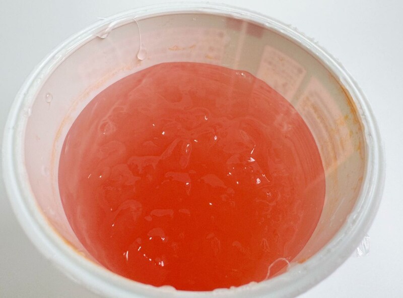 「しゅわもこの素」を入れる前は、ノーマルなりんごゼリードリンク