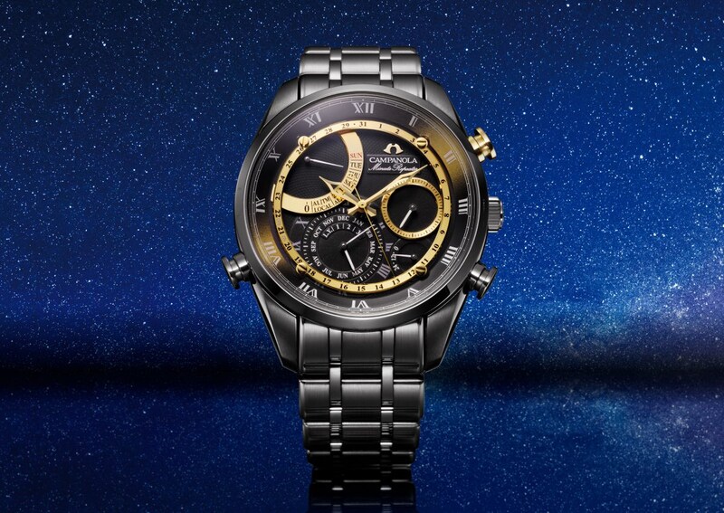 カンパノラ「25周年記念モデル 星響 ミニッツリピーター（AH7064-52E）」￥451,000／クオーツ／42.5㎜径／⽇常生活用防水／限定250本※12月4日発売