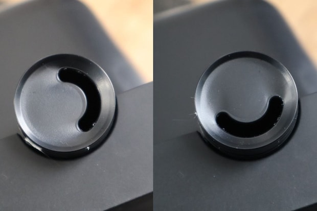 加湿の水蒸気が出てくる向きは90°変えることができる