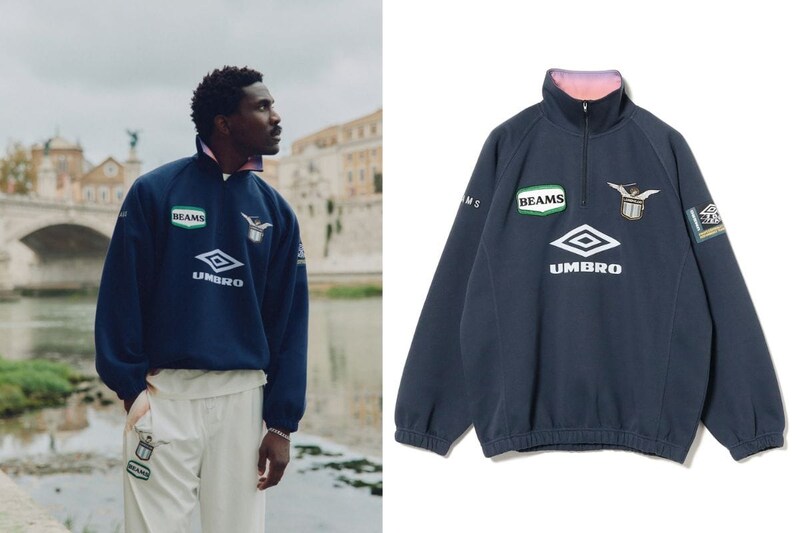 LORENZ.OG × UMBRO × BEAMS「ハーフジップスウェット」¥25,300