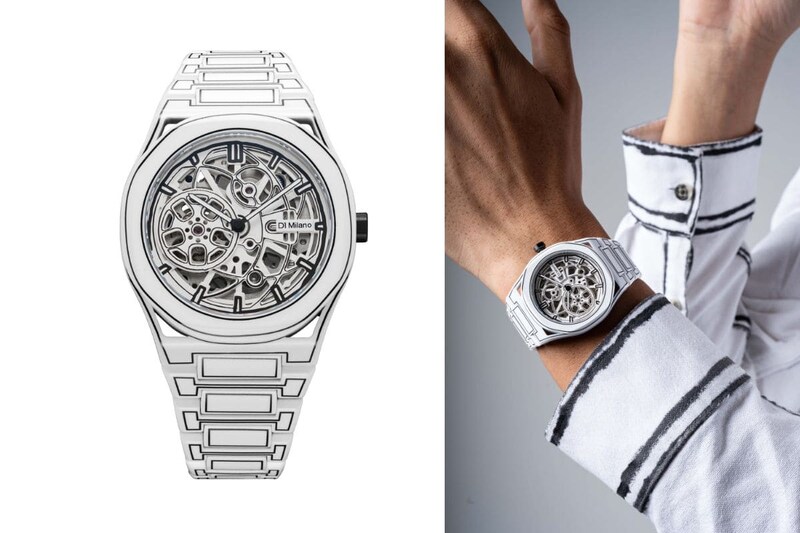D1ミラノ「スケルトンスケッチ」¥137,500/自動巻/40.5㎜径/パワーリザーブは約42時間/5気圧防水