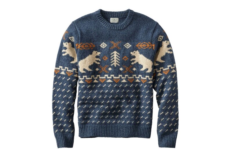 L.L.Bean「エル・エル・ビーン・クラシック・ラグ・ウール・セーター、クルーネックフェアアイル MEN'S」¥18,700