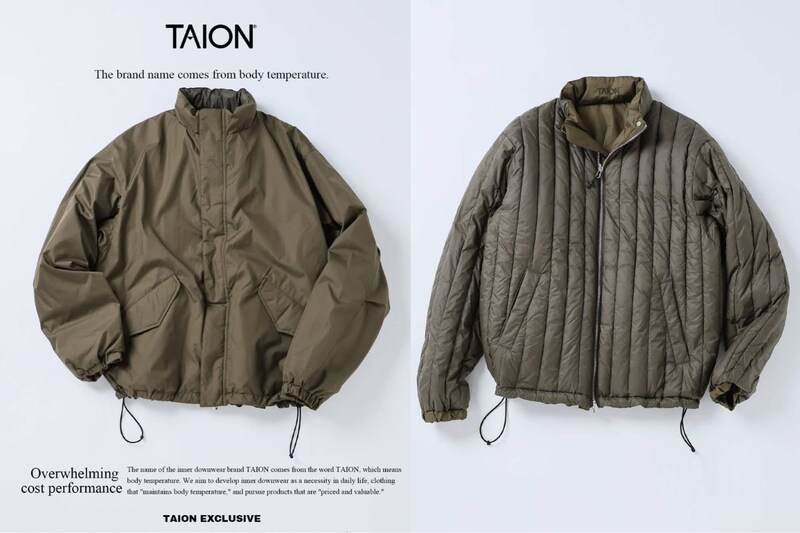 タイオン「別注 リバーシブル ショートモッズ ダウンブルゾン」¥17,380