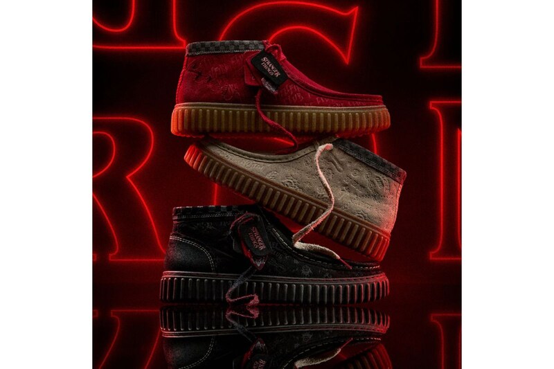 クラークス「クラークストーヒルハイ×ストレンジャーシングス」各¥26,400/3色展開(ブラック、オフホワイト、レッド)