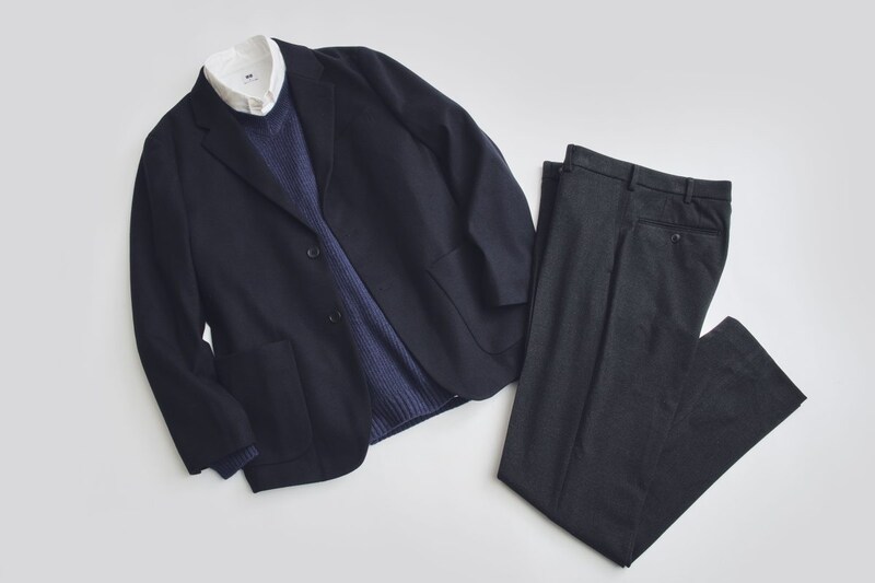 上はパッチポケットのジャケットやブレザーなど、下はウールやコーデュロイ素材のチェック系も合いそう
