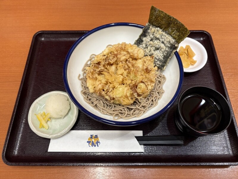 天丼てんや 小柱とやわとろ葱のかき揚げそば
