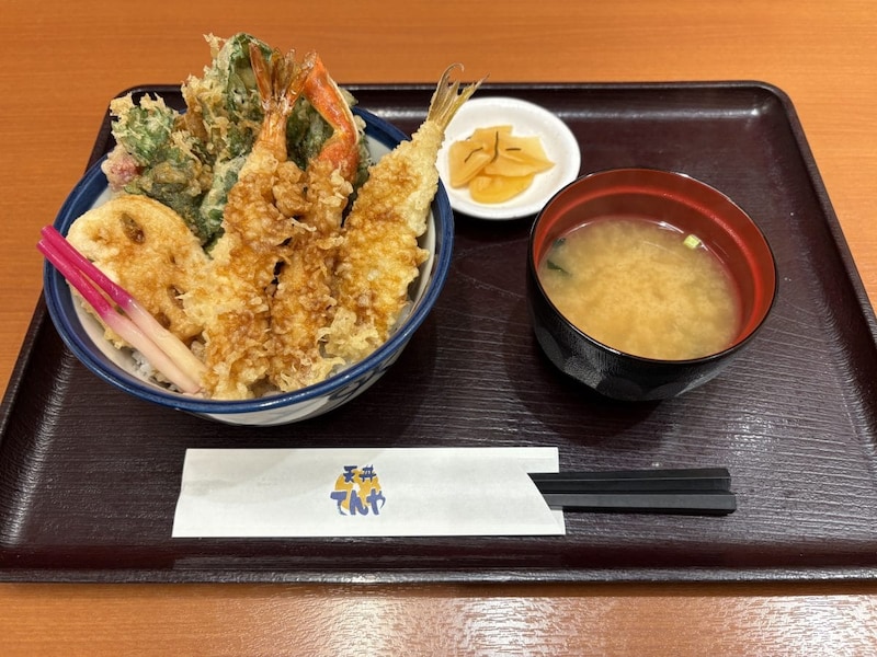 天丼てんや 蟹とふぐの冬天丼(みそ汁付)