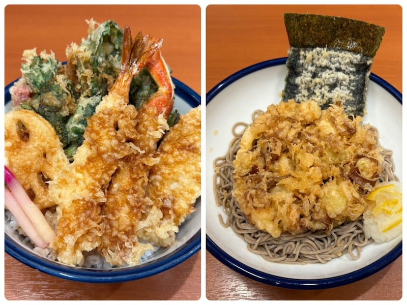 天丼と麺、どちらもこの時期の旬をたっぷり堪能できる