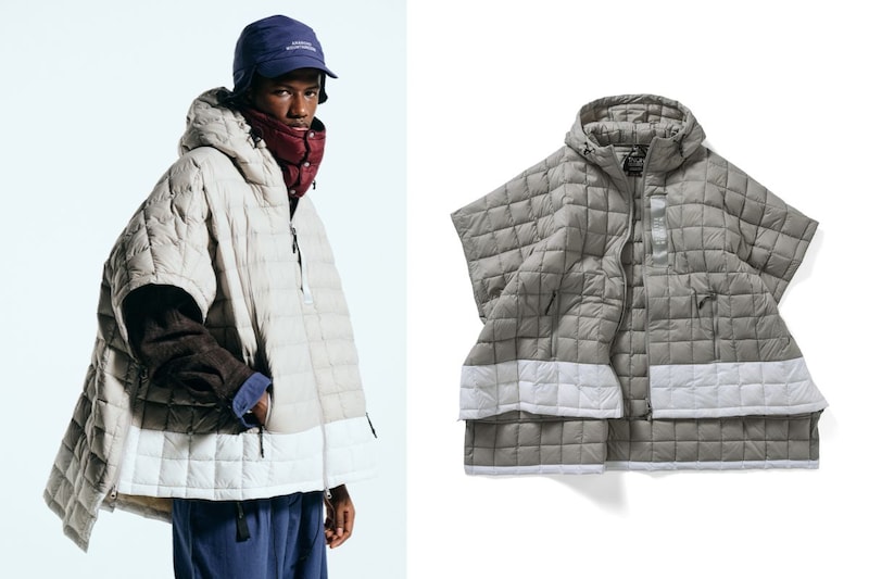 タイオン×マウンテンリサーチ「MR-TA-106ZPC-WHL_Down Poncho 」¥22,000