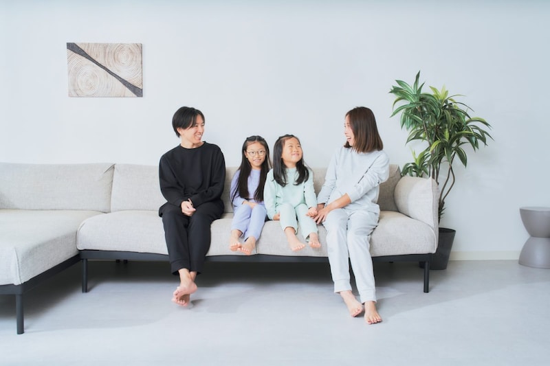 疲労回復ウェア初体験の小孫さんファミリー