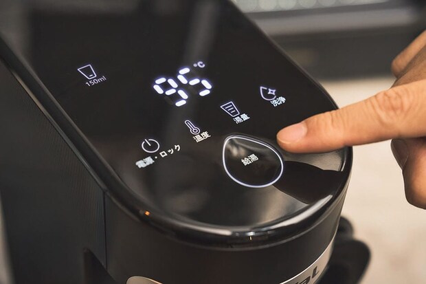 給湯速度はもちろん、ボタンを押すだけのシンプルな操作なので、手間がかからないのも◎