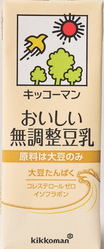 キッコーマン おいしい無調整豆乳 200mL ￥119（編集部調べ）