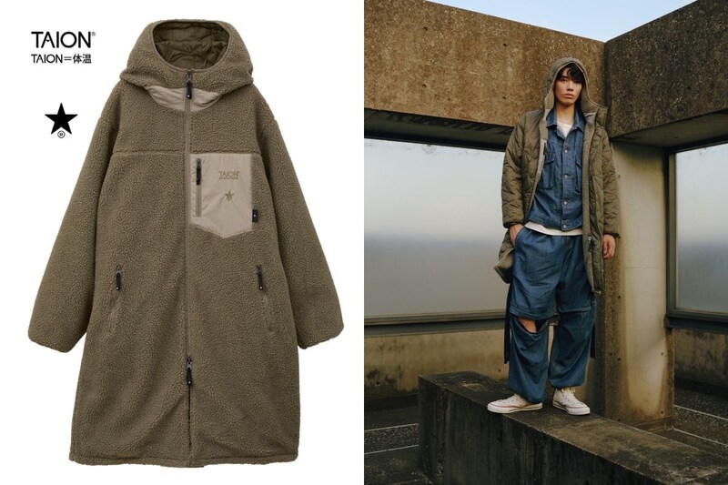 コンバース トウキョウ×タイオン「MILITARY STAR★QUILTING & BOA REVERSIBLE COAT」¥31,900