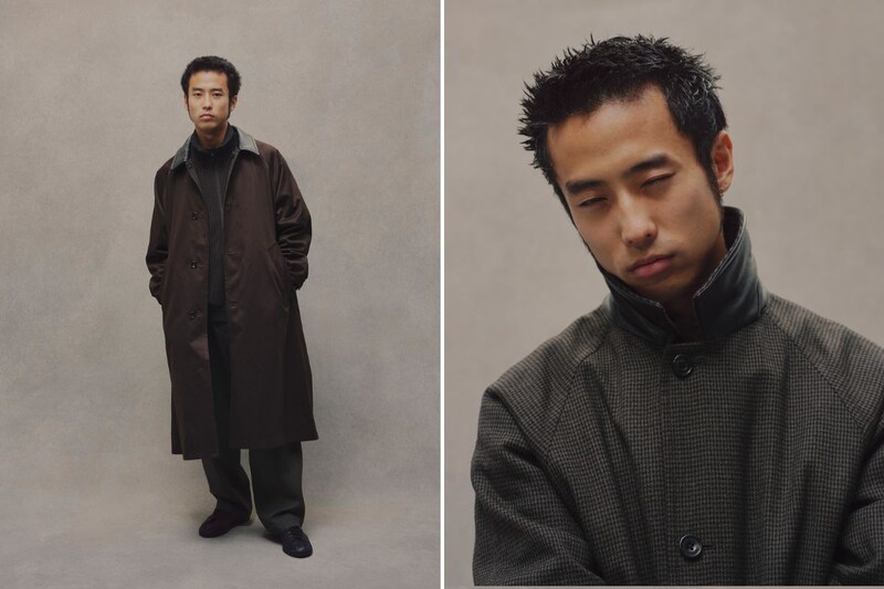 メンズビギ「COTTON TWILL × WOOL HOUND'S TOOTH REVERSIBLE COAT」￥88,000